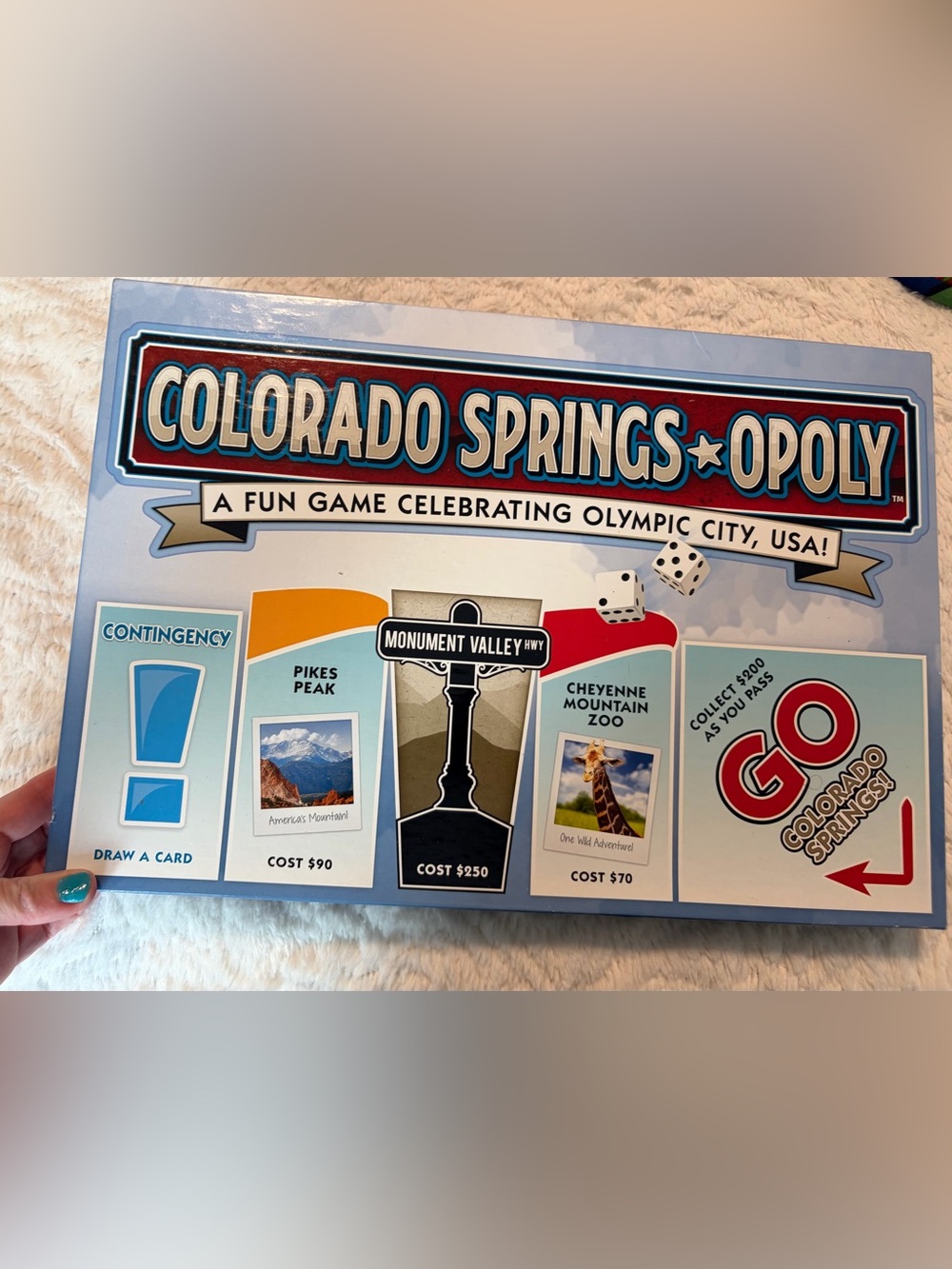 Colorado Springs Opoly Olympic City Board Game Family Night Colorado Travel Fun